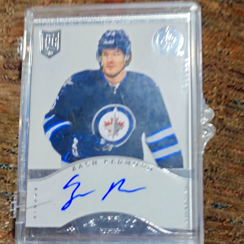 Hockey Trading Card with Blue Jersey